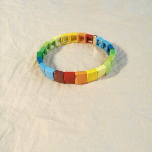 BRAND NEW Roxanne Assoulin Somewhere Over The Brite Side Bracelet Gold Colorful